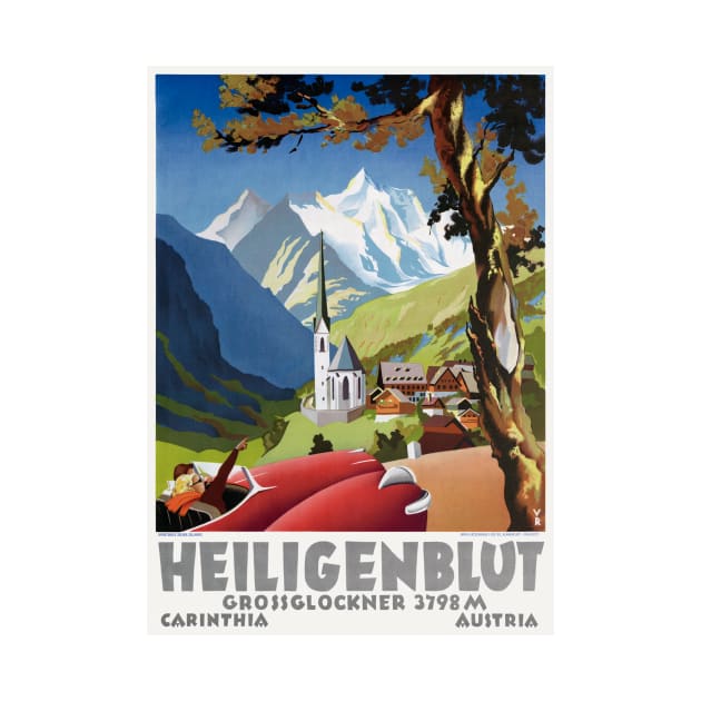 Heiligenblut Austria Vintage Poster by vintagetreasure