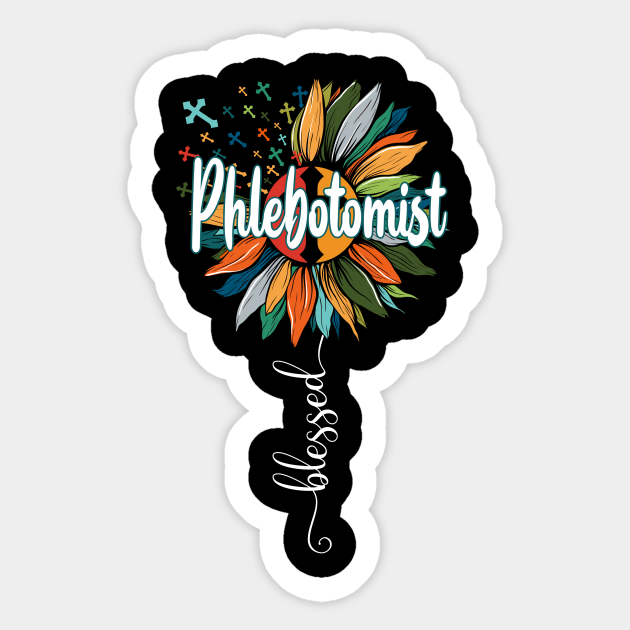 Cute Phlebotomist Sticker Landscape