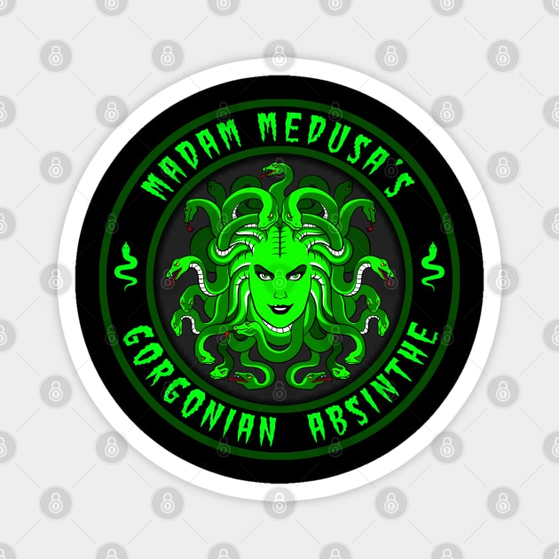 MADAM MEDUSA - GORGONIAN ABSINTHE Magnet by GardenOfNightmares