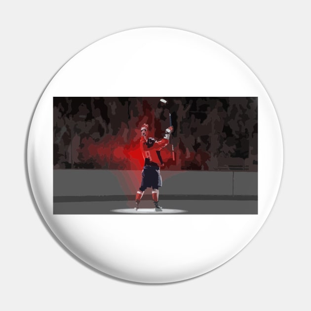 Alex Ovechkin Goal Celebration Painting Pin by gktb