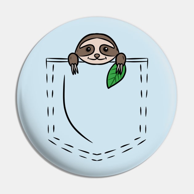 POCKET SLOTH Pin by roxiqt