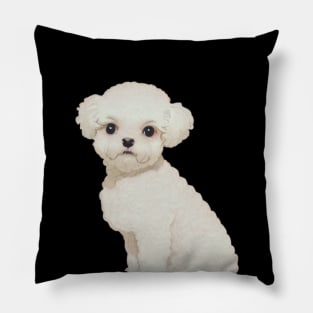 Maltipoo Puppy Fluffy Dog Maltese Poodle Bichon Frise Lover Pillow