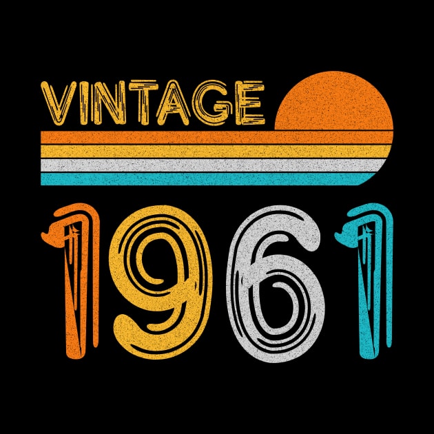 Vintage 1961 Happy 62nd Birthday Retro by myreed