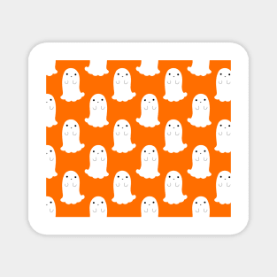 Cute Ghost Orange Pattern Magnet