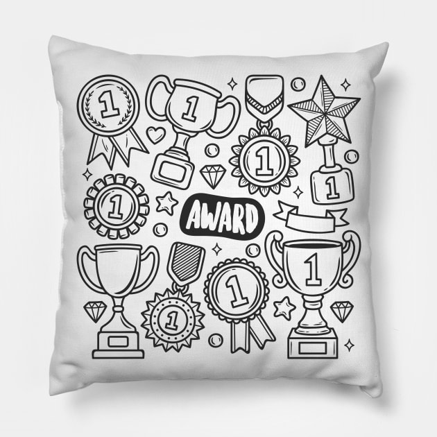 Award Abstract Pillow by Mako Design 