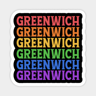 GREENWICH RAINBOW 07 TYPOGRAPHY Magnet