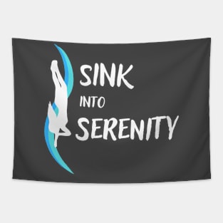 Sink into Serenity | Freediving | Freediver | Ocean lover | Diver | Apnea Tapestry