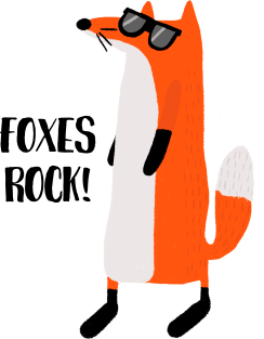 Foxes Rock, Funny Cute Foxy Fox Magnet