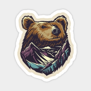 bear mountain illustration Magnet