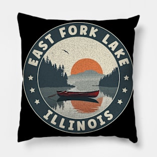 East Fork Lake Illinois Sunset Pillow