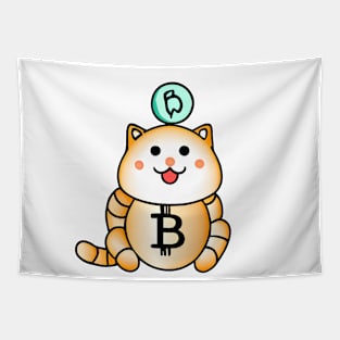 Fun Bitcoin Bear, Bitcoin Bear Dreaming of All The Coins Tapestry