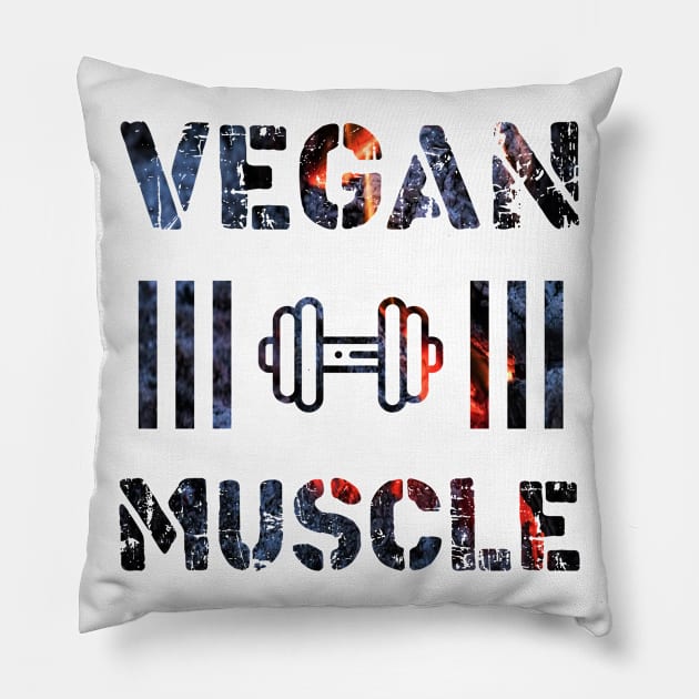 Vegan Muscle T-Shirt Funny Vegan Pillow by STAR SHOP