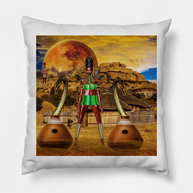 IGBO / AFRICAN-GODDESS: NNE AGWU By Sirius Ugo Art Pillow by uchenigbo