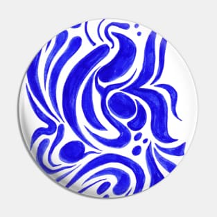 Blue Splash Pin