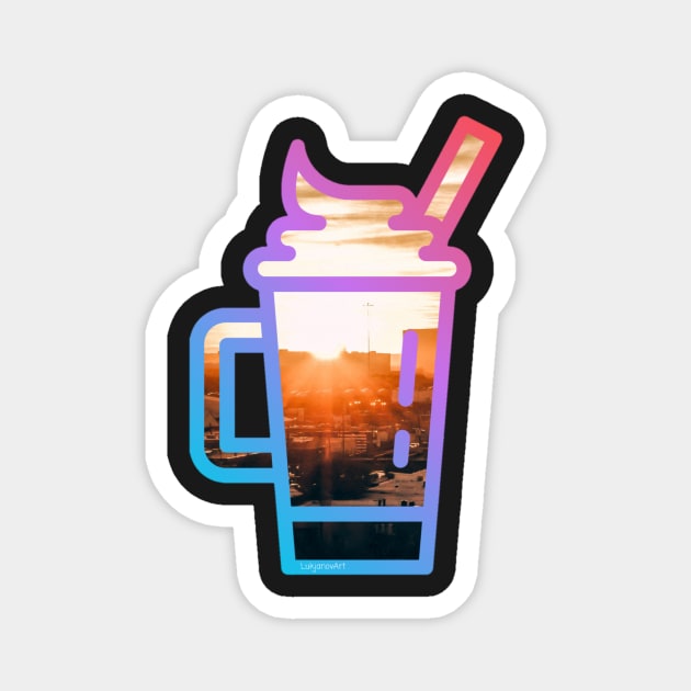 Coffee and sunsets Magnet by LukjanovArt