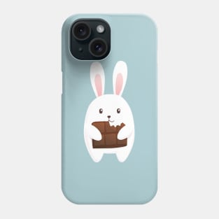 Little cute bunny with chocolate Phone Case