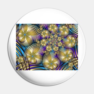 Spinning Floral Pattern Pin