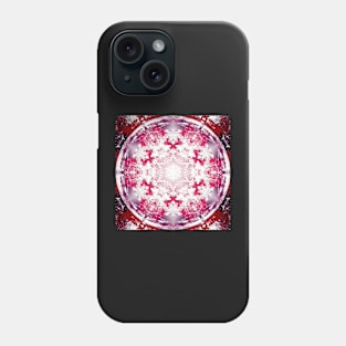 A snowflake on red Phone Case