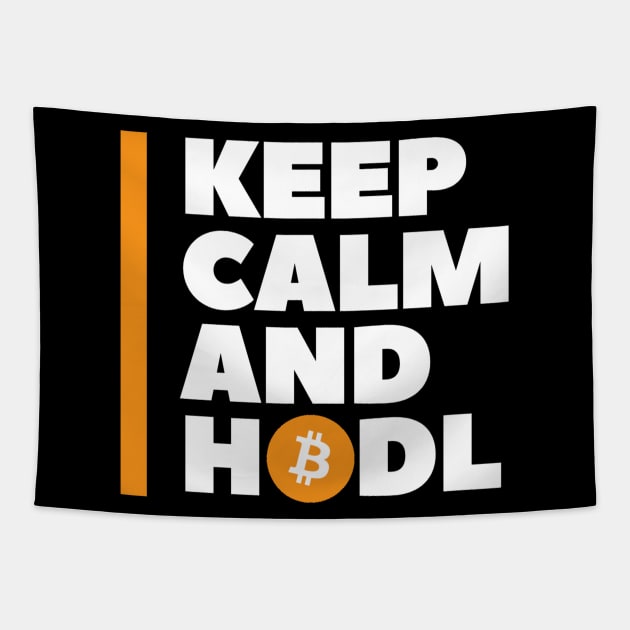 KEEP CALM AND HODL Tapestry by Rules of the mind