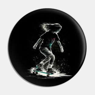 skater girl Pin