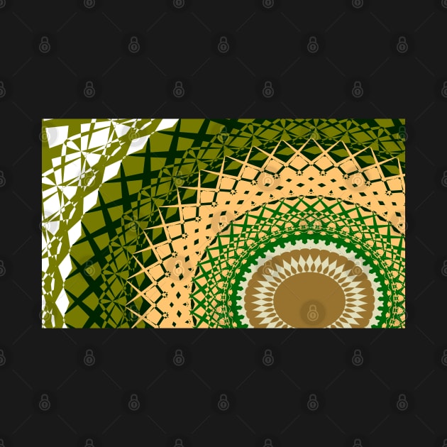 Mandala print, military green colors by KINKDesign