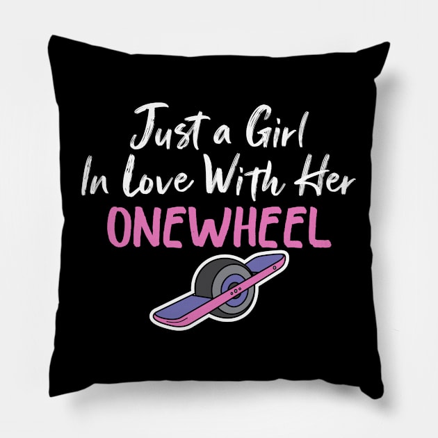 Onewheel Girl Pillow by Be Cute 