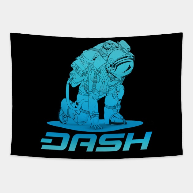 Dash Crypto Cryptocurrency Dash  coin token Tapestry by JayD World