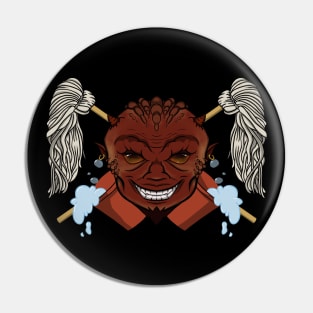 Devil's Janitor (no caption) Pin