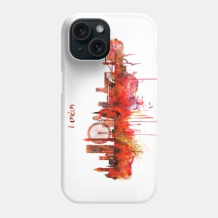 London Skyline watercolor Phone Case