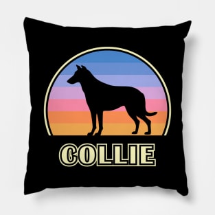 Smooth Collie Vintage Sunset Dog Pillow