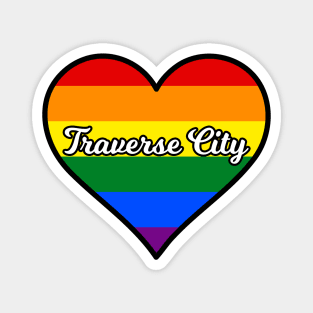 Traverse City Michigan Gay Pride Heart Magnet