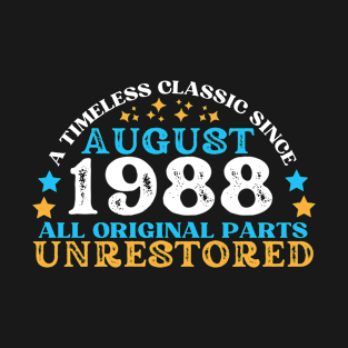 A timeless classic since August 1988. All original part, unrestored T-Shirt