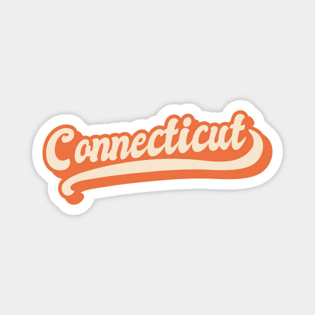 Connecticut Retro Magnet by SunburstGeo