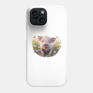 A Piglet in flower Phone Case