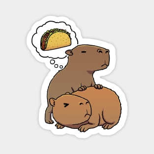 Capybara hungry for tacos Magnet