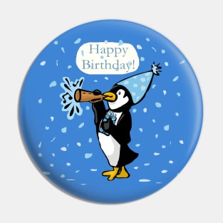 Birthday Horn Penguin Pin