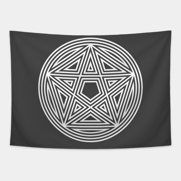 Pentagram (5 sided star) - Awesome Sacred Geometry Design Tapestry by Nonstop Shirts