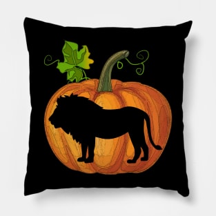 Lion in pumpkin Pillow