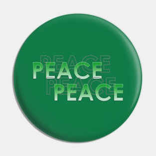 Peace in green color Pin