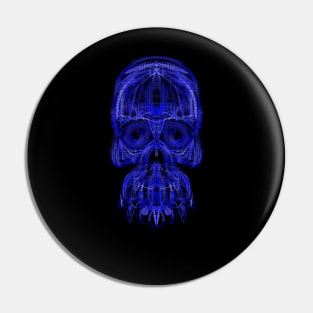 Electroluminated Skull - Blue Pin