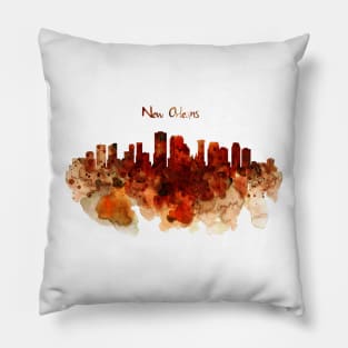 New Orleans watercolor skyline Pillow