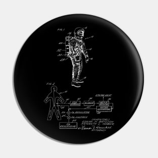 Space Suit Heat Exchange Vintage Patent Hand Drawing Pin