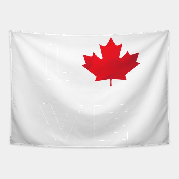 Love Canada Tapestry by Oh My Gift Art