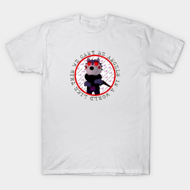 NEW WITH TAG Printed Knit T shirt by Roblox ~ White PIGGY Has awoken