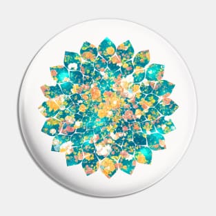 Spring Mandala Flower Art Pin