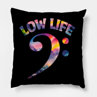 Low Life Bass Clef Pillow