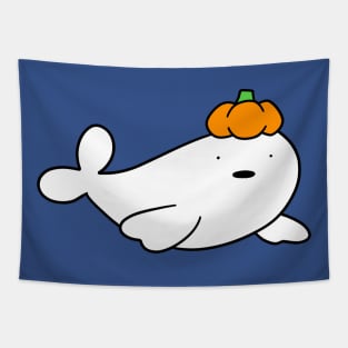 Pumpkin Baby Harp Seal Tapestry