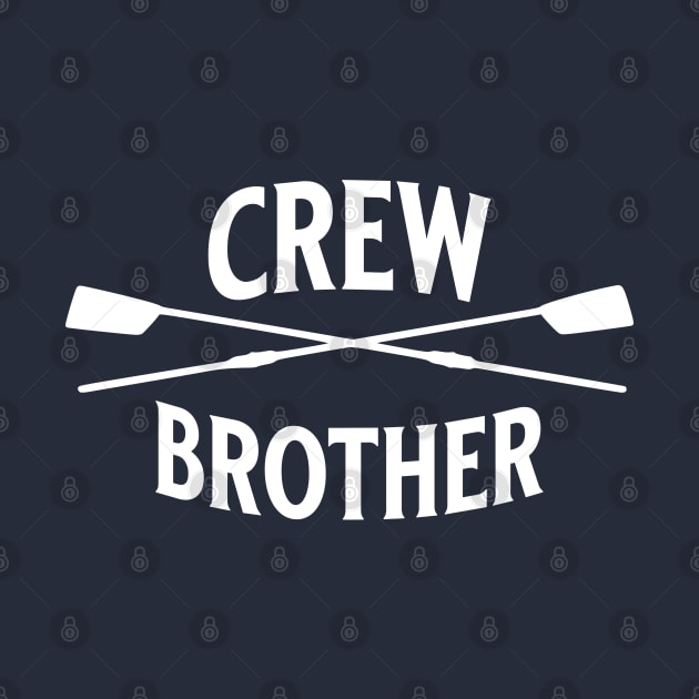 Crew Rowing Brother Sculling Vintage Crossed Oars by TGKelly