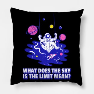 Astronaut swinging on the moon Pillow