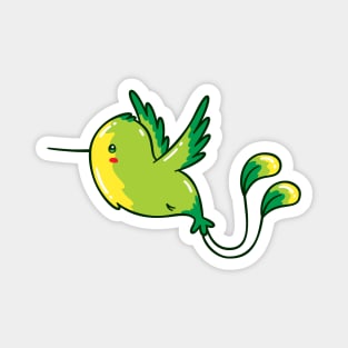 Green Hummingbird Flying #1, Kawaii Cute Magnet